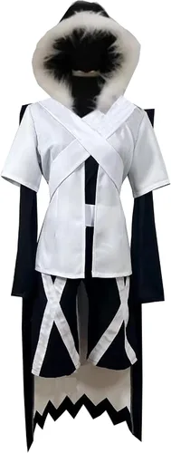 Vista 6 de Disfraz de anime para cosplay sin capa blanca, pantalones, uniforme para hombre, traje de Halloween