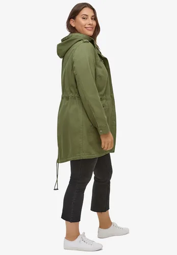Vista 4 de Ellos Chaqueta vaquera Anorak con capucha de talla grande para mujer