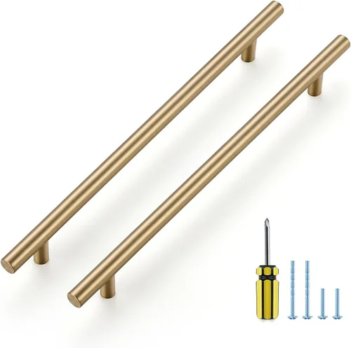 Vista 30 de Ravinte Brushed Nickel Cabinet Handles,Round T Pulls,10 Inch,30 Pack Níquel cepillado