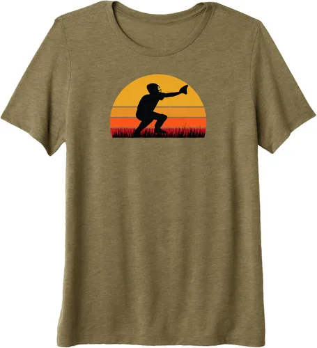 Vista 6 de Baseball Beisbol - Catcher Catching Defense Ball Player Premium T-Shirt