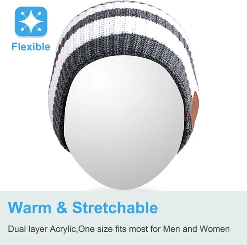 Vista 51 de Rotibox - Gorro inalámbrico con Bluetooth para deportes al aire libre, regalo de Navidad.
