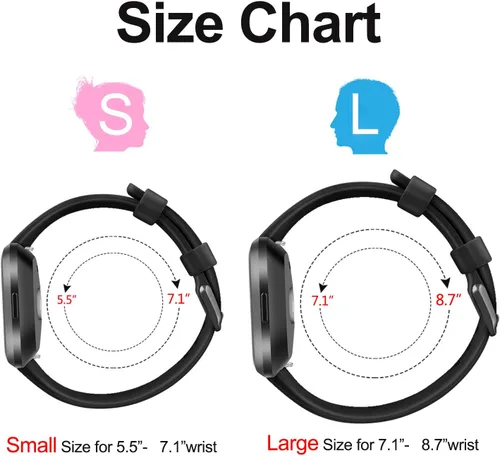 Vista 6 de 3 Pack Soft TPU Bands Compatible with Fitbit Versa, Elastomer Replacement Wristband Sports Waterproof Strap for Versa 2 Smart Watch Women Men