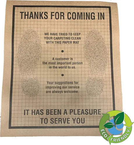 Vista 2 de AutoMat EcoShield - Tapete desechable de papel kraft marrón reciclado para automóvil (caja de 50)