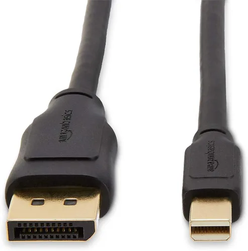 Vista 4 de Amazon Basics Cable 4K Mini DisplayPort a DisplayPort, 3 pies (paquete de 10), color negro