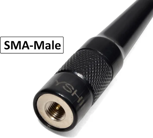 Vista 4 de Antena 771N, GMRS 462-467Mhz 14.5 pulgadas, conector macho SMA para TYT MD-UV380 MD-380 TH-UV3R TH-UV8000E YAESU VX-6R Kenwood 2-Way Radio HT escáner