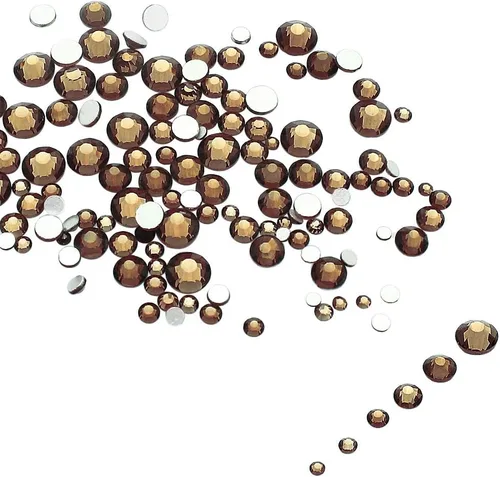 Vista 26 de LolliBeads Piedras redondas de resina para uñas con parte trasera plana y cristales acrílicos.