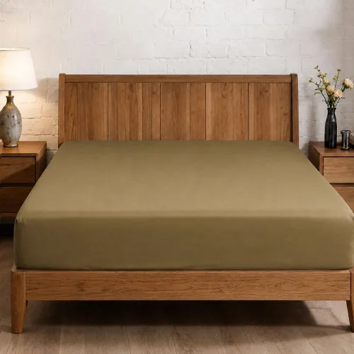 Vista 124 de Sábana bajera ajustable de lujo suave de 600 hilos, 100% algodón egipcio, sábana bajera ajustable individual con elástico alrededor, se adapta a
