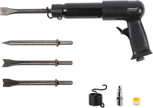 Vista 11 de Kit de martillo de aire de cañón corto UPWOOD UW-AH150 con retenedor de cambio rápido y 4 cinceles, trazo de 1-5/8 pulgadas, 4500 RPM, peso ligero