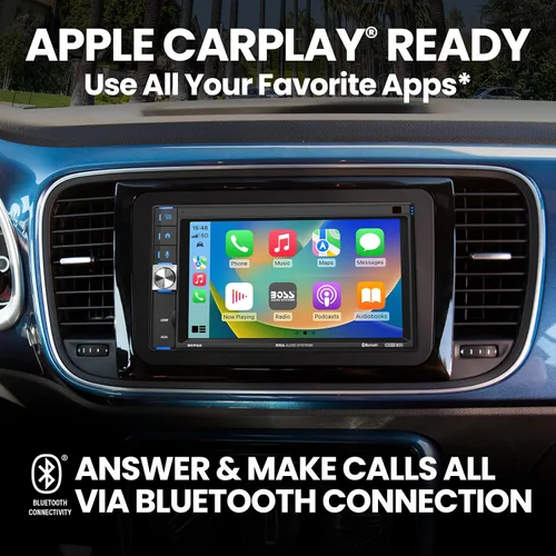 Vista 4 de BOSS Audio Systems BCP62 Estéreo para Auto - Apple CarPlay, Doble DIN, Pantalla Táctil Capacitiva de 6.2 Pulgadas, Bluetooth, Sin Reproductor