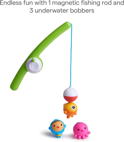 Vista 3 de Munchkin® Fishin'™ - Juguete magnético de baño para bebés y niños pequeños, juego de 4 piezas