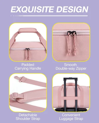 Vista 5 de BAGSMART - Bolsa de gimnasio para hombres y mujeres, bolsa de viaje deportiva con compartimento para zapatos y bolsillo húmedo, bolsa de lona