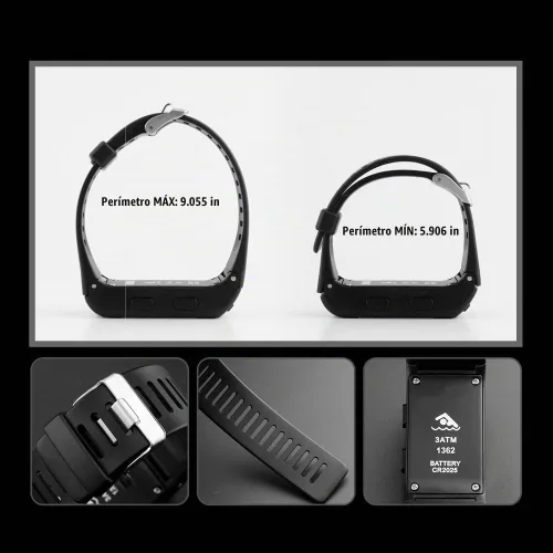 Vista 7 de Reloj digital deportivo rectangular negro para hombre, impermeable, pantalla LED, gran cara, militar, luminoso, cronómetro, alarma, militar, reloj