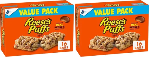Vista 11 de REESE'S Puffs Barras de Cereales Dulces, Mantequilla de Maní y Cacao, Barras de Aperitivo, 8 Ct, 6.8 oz
