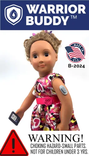 Vista 4 de Warrior Buddy - Accesorios para la diabetes compatibles con muñecas de 18 pulgadas o juguetes de peluche (Dexcom G6, plástico)