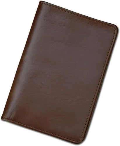 Vista 2 de Dacasso piel Pasaporte Titular, Marrón Chocolate