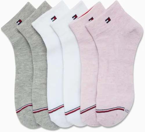 Vista 4 de Tommy Hilfiger Paquete de 6 calcetines cortos con diseño de bandera para mujer