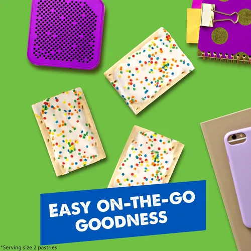 Vista 16 de Pop-Tarts - Tostadas, alimentos para el desayuno, bocadillos para niños, pan de plátano glaseado (96 Pop-Tarts)