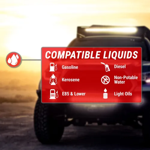 Vista 6 de TERA PUMP Bomba de transferencia de gas, batería D 3 veces más potente, parada automática, sin pérdida de combustible, potente succión (2.2 GPM)