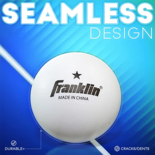 Vista 3 de Franklin Sports Pelotas de tenis de mesa - Pelotas de tenis de mesa de tamaño y peso oficial 40mm - Pelotas profesionales de una estrella - Paquetes