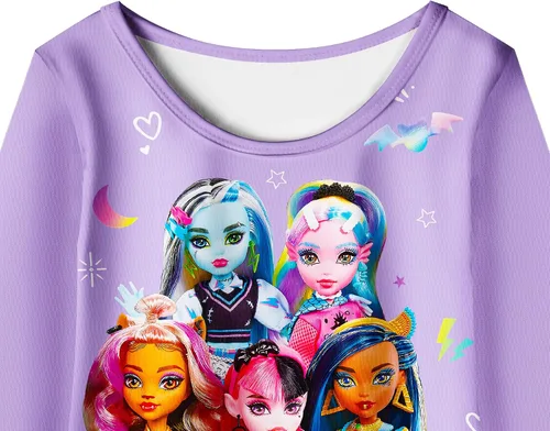 Vista 3 de Vestido de monstruo para niñas vestido casual para la escuela disfraz de ropa para niños pequeños