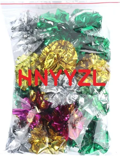 Vista 7 de Paquete de 25 bolas arrugadas para gatos, bolas arrugadas originales de Mylar (color al azar)