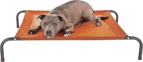 Vista 19 de FurHaven Cunas elevadas para mascotas – Hamaca de malla de nailon refrescante y transpirable para perros pequeños y gatos, fácil de montar, duradera