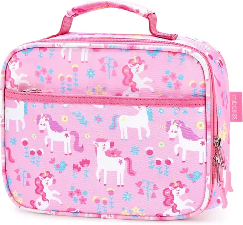 Vista 17 de Lonchera infantil para niñas pequeñas, bolsa de almuerzo aislada y reutilizable para la escuela, cola de sirena