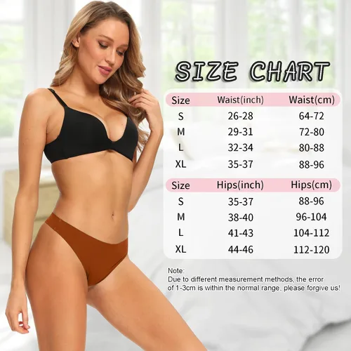 Vista 6 de Sofeavo Tangas sin costuras para mujer, bragas invisibles, ropa interior cómoda y transpirable sin costuras
