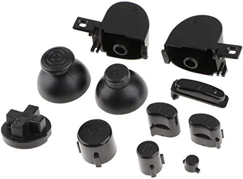 Vista 3 de 1 juego de botones analógicos de palanca de mando para mando de Gamecube NGC color negro