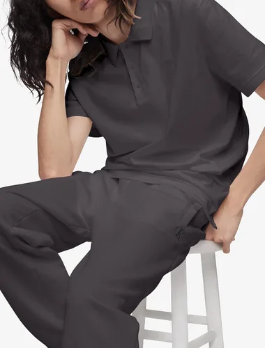 Vista 4 de Calvin Klein Polo de algodón liso con logotipo de monograma para hombre
