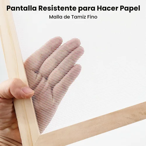 Vista 3 de Caydo Kit de marco de fabricación de papel, molde de 3 piezas y cubierta