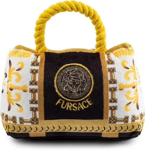Vista 13 de Haute Diggity Dog Barkin Bag, juguetes de peluche de diseñador para perros con chirriador interactivo, enriquecimiento estimulante para mascotas