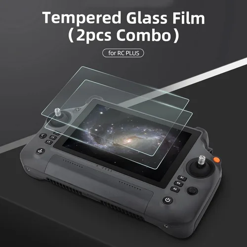 Vista 2 de Protector de pantalla para DJI RC Plus y RC Plus 2 Matrice 4T/4E/Inspire 3/Matrice 300 350 RTK M3 Control remoto a prueba de arañazos Películas