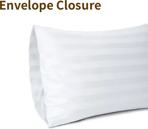 Vista 21 de Juego de 2 fundas de almohada 100% de algodón egipcio, fundas de almohada refrescantes de 400 hilos, fundas de almohada suaves y transpirables