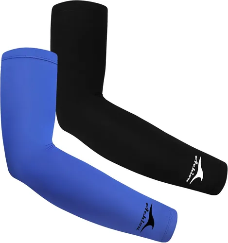 Vista 9 de Achiou Mangas de Brazo de Seda de Hielo Refrigerante, Mangas de Protección Solar UV de Verano, de Compresión UPF 50+ para Mujeres, Voleibol