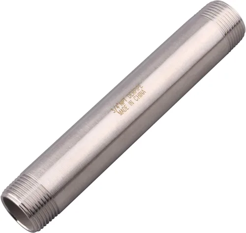Vista 20 de 1" X 1" NPT Macho NPT Acero Inoxidable 304 Colocación Acoplamiento de Tubo Moldeado 4" Longitud