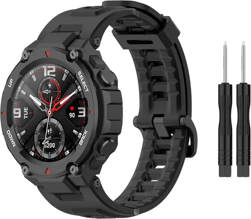 Vista 12 de BabyValley Correa compatible con Amazfit T-Rex/T-Rex Pro Band de silicona suave, pulsera de repuesto para Amazfit T-Rex/T-Rex Pro Sport Correa Beige