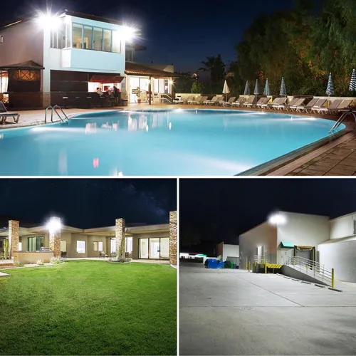 Vista 7 de Onforu Luces de inundación de 130 W para exteriores, luz LED de brillo de 13000 lm en el exterior, reflector exterior LED impermeable IP65 con 3