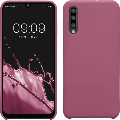 Vista 26 de kwmobile Funda compatible con Samsung Galaxy A32 5G - Funda de silicona TPU con acabado suave - Rosa impresionante