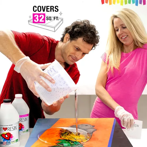 Vista 3 de ArtResin Resina Epoxy, profesional, no tóxica, transparente, garrafón de 1 galón (3,78 L)