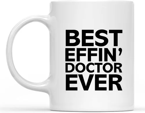 Vista 155 de Taza inspiradora y sarcasmo con texto en inglés "A Truly Great Doctor is Hard to Fond", regalos inspiradores y sarcasmo para hombres y mujeres