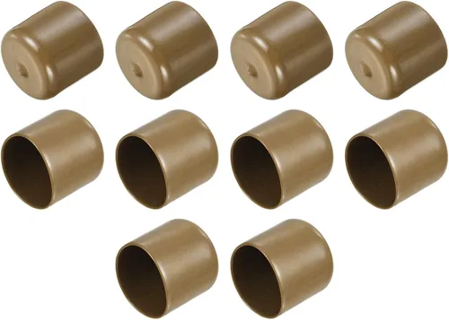 Vista 25 de uxcell 10 tapas de goma para extremos de 0.591 in de identificación, tapa de extremo redondo, protectores de rosca de tornillo, color negro