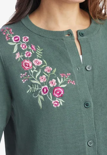 Vista 5 de Woman Within Cárdigan de manga larga con codo perfecto para mujer de talla grande