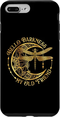 Vista 9 de Funda para iPhone 14 Hello Darkness My Old Friend - Dragonfly Lover Insects Moon