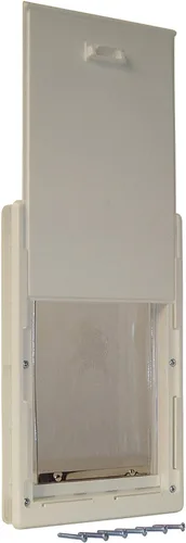 Vista 2 de Ideal Pet Products - Puerta original para mascotas con marco telescópico, extragrande, tamaño de solapa de 10.5 x 15 pulgadas
