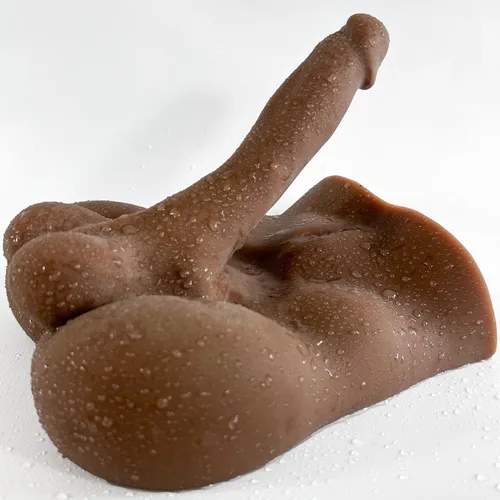 Vista 7 de Consolador enorme y grueso para adulto, consolador de muñeca sexual para mujer y hombre, juguete masturbador con base fija, material TPE suave