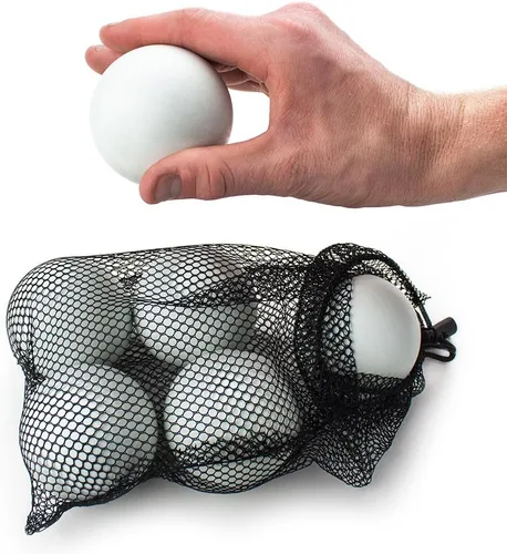 Vista 4 de Crown Sporting Goods Bolas de lacrosse de tamaño reglamentario en bolsa de almacenamiento de malla