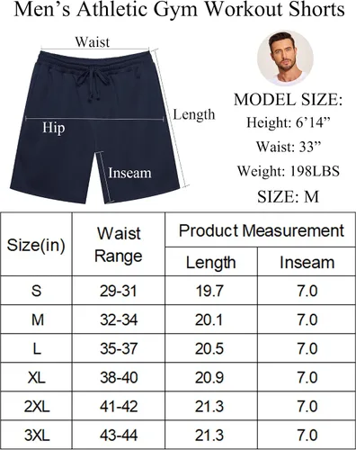 Vista 6 de COOFANDY Pantalones cortos deportivos para hombre, paquete de 2 pantalones cortos de entrenamiento deportivo de 7 pulgadas con bolsillos