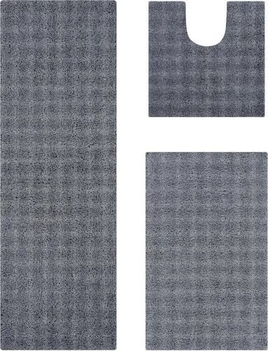 Vista 75 de Better Trends Micro Collection - Tapetes de baño, alfombra suave, alfombra de felpa absorbente, alfombra de baño 100% poliéster para suelo de baño