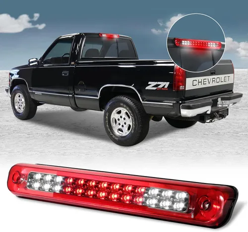 Vista 16 de Reemplazo para Ford F-250 F-350 F-450 F-550 Super Duty/Ford Ranger 1993-2011 Lente de humo LED cromado carcasa trasera de montaje alto 3ª tercera